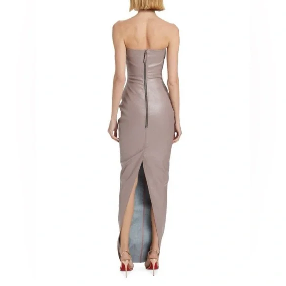 Rick Owens Coated Strapless Bustier Gown - Picture 2 of 9
